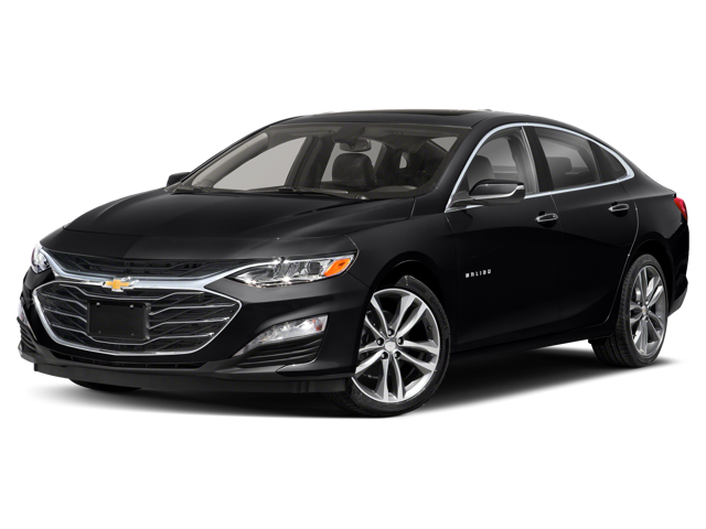 2021 Chevrolet Malibu LT in Silver Ice Metallic — front three-quarter view