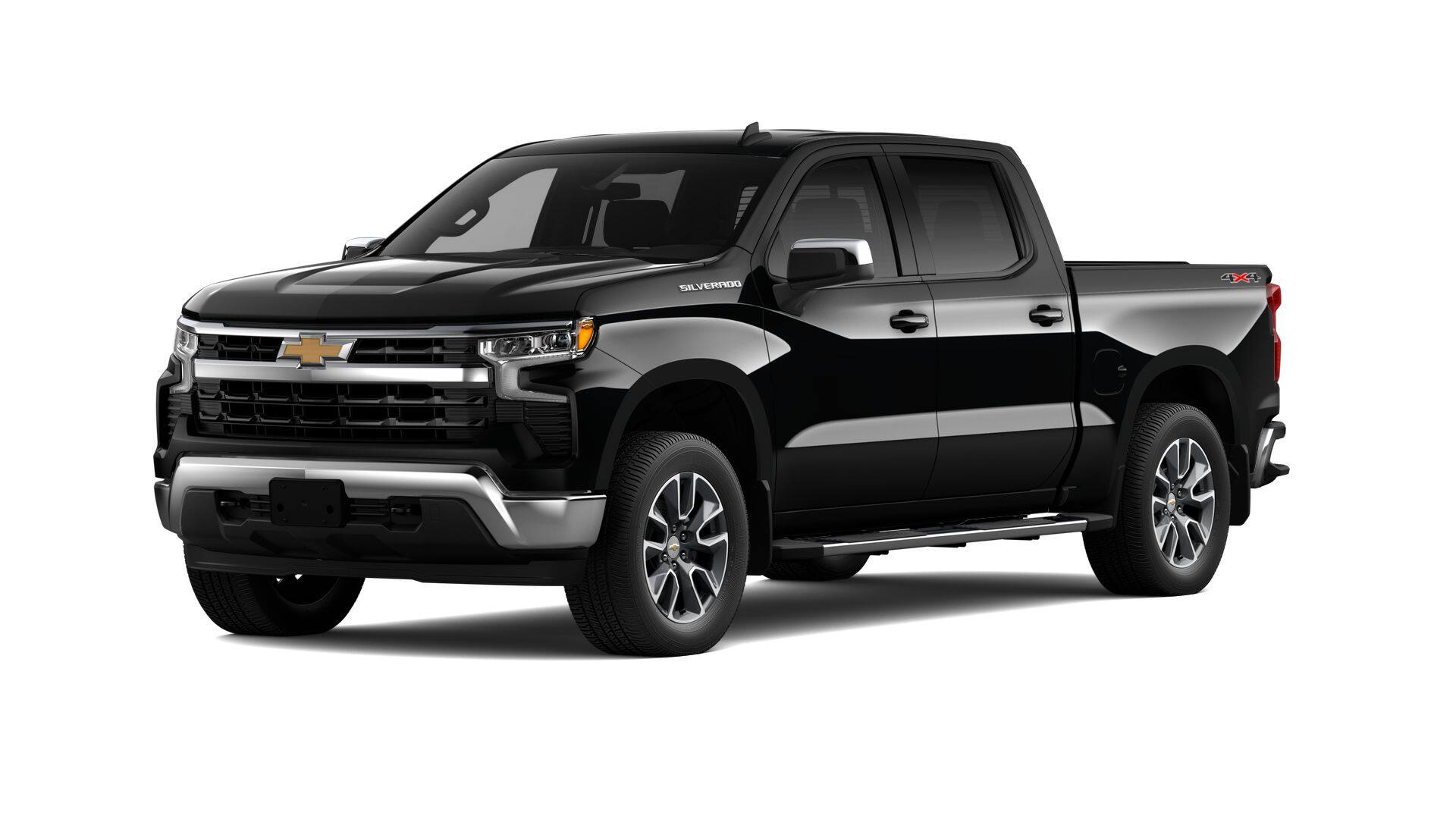2026 Chevrolet Silverado 1500 LT in Black — front three-quarter view