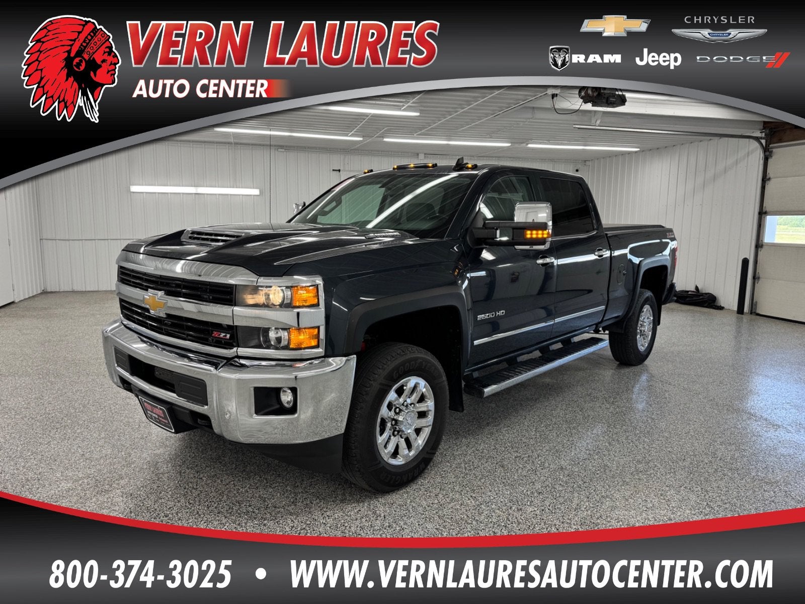 2017 Chevrolet Silverado 2500HD LTZ in Graphite Metallic — front three-quarter view
