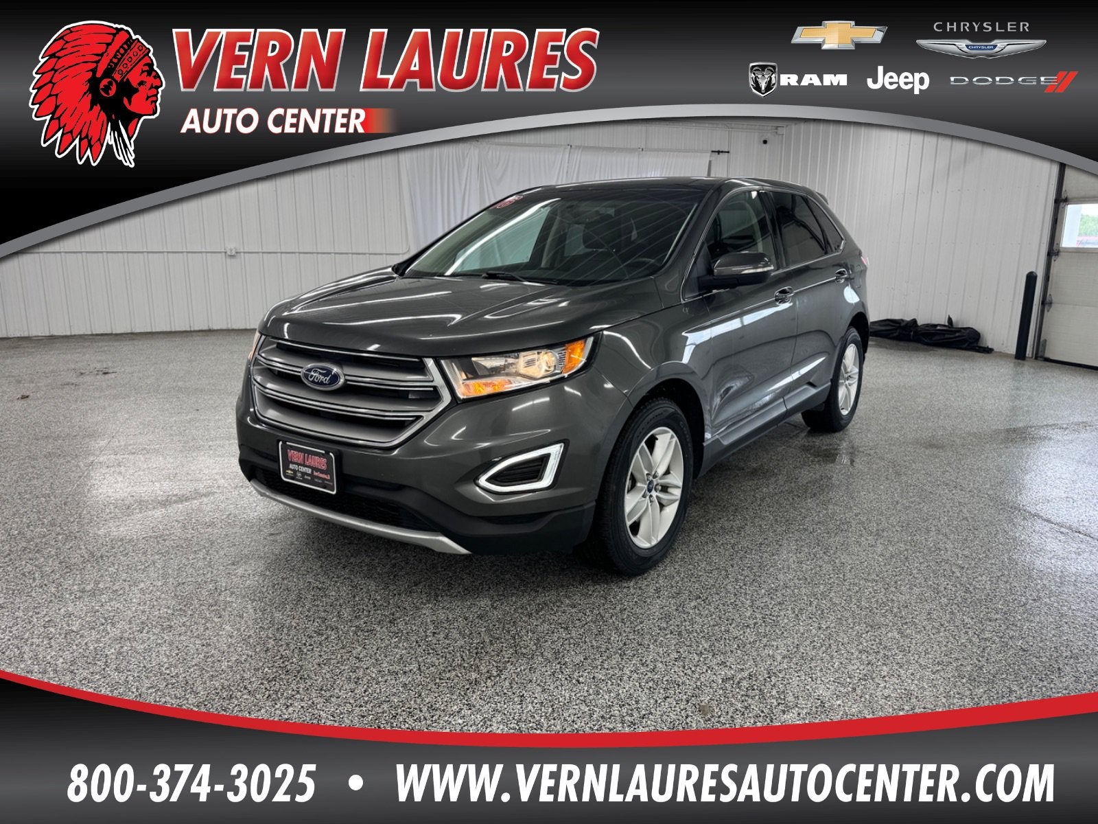 2016 Ford Edge SEL in Gray — front three-quarter view