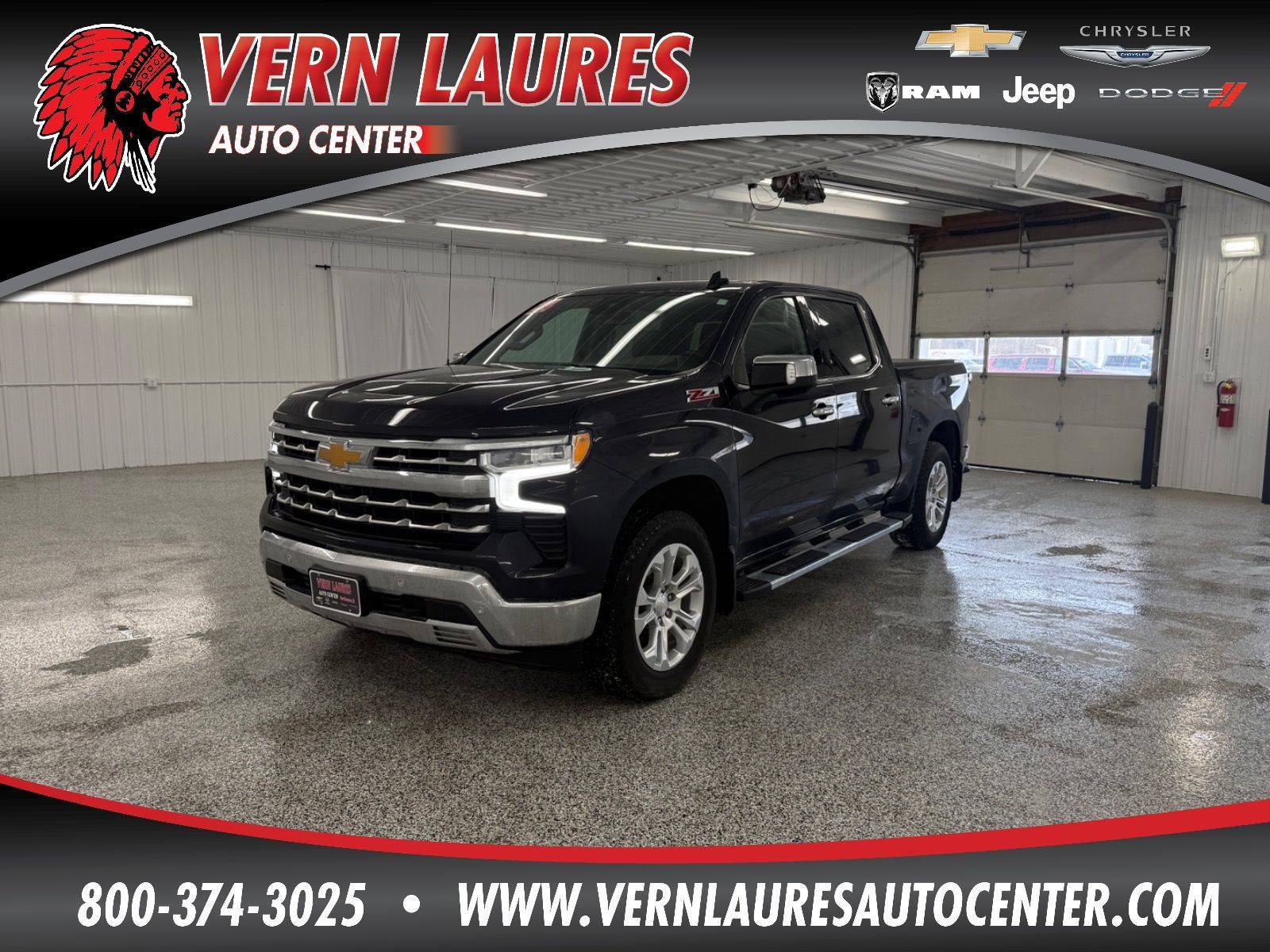 2024 Chevrolet Silverado 1500 LTZ in Dark Ash Metallic — front three-quarter view