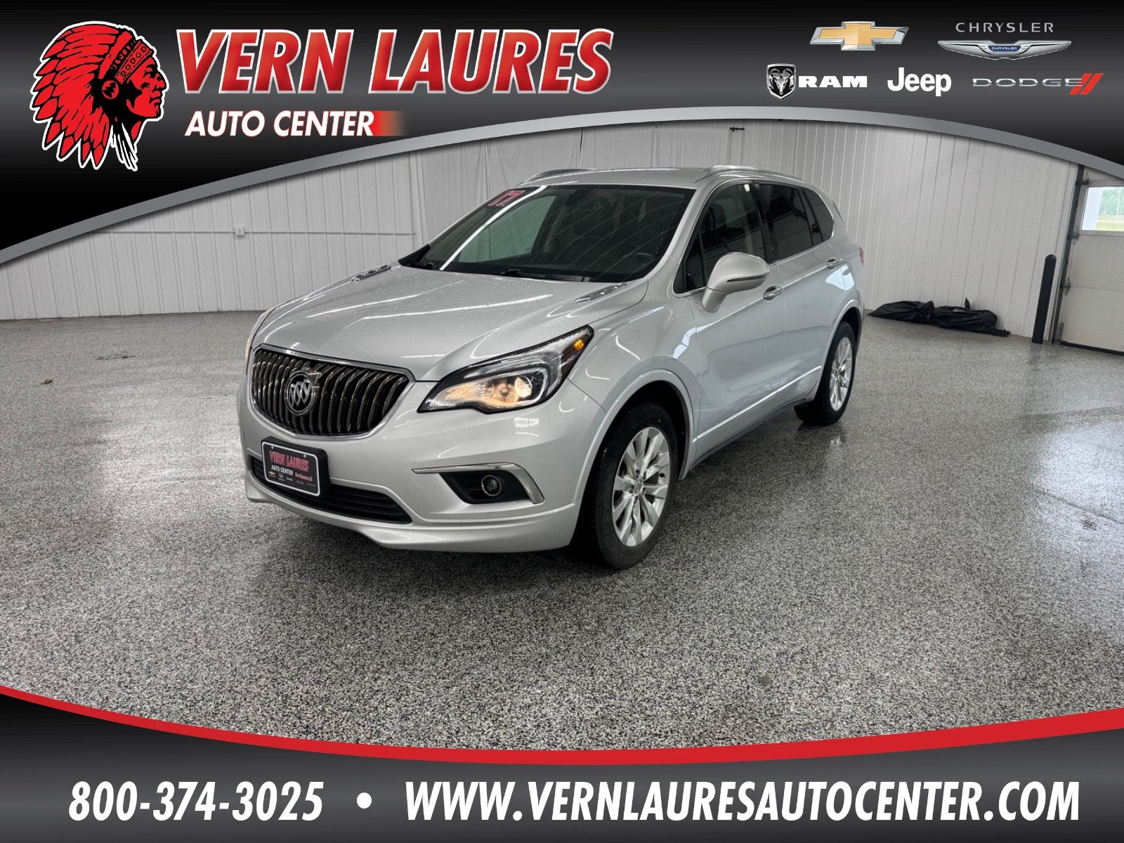 2017 Buick Envision Essence in Galaxy Silver Metallic — front three-quarter view